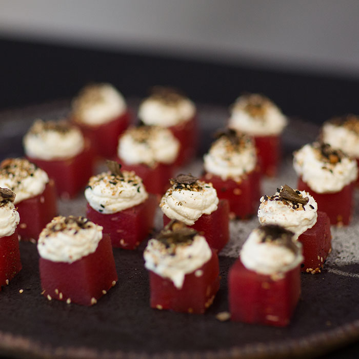 Compressed Watermelon, Whipped Feta, Native Dukkah